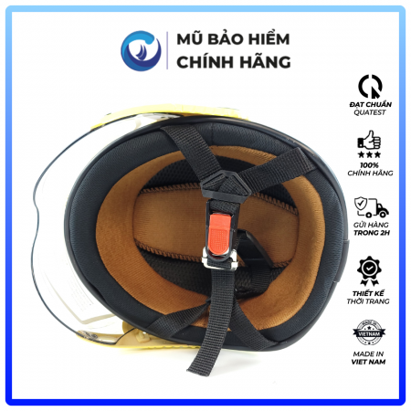 Mũ Bảo Hiểm 1/2 Đầu BL12A366K Màu Vàng - Chính hãng