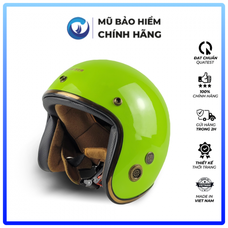 Mũ Bảo Hiểm 3/4 đầu Blue Sea BL34A101 - Kính Rời M139 - Sơn Cao Cấp - Hàng chính hãng