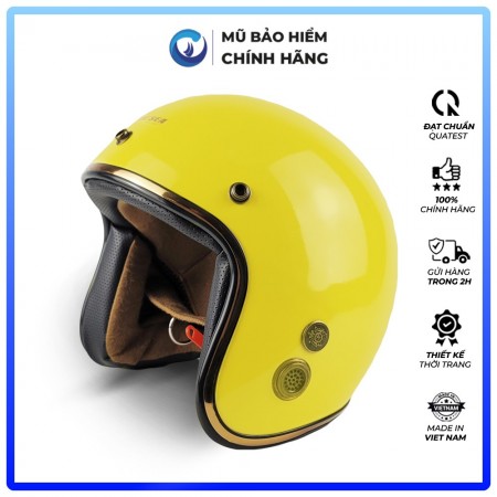 Mũ Bảo Hiểm 3/4 đầu Blue Sea BL34A101 - Kính Rời M139 - Sơn Cao Cấp - Hàng chính hãng