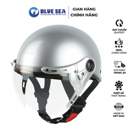 Mũ Bảo Hiểm 1/2 Đầu BL12A366K Màu Bạc - Chính hãng